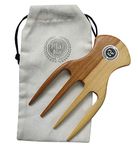 Plai Na Natural Wood Comb Big Wide Tooth Wooden Afro Pick Handmade for 2c-3a Hair Thick Wet and Curly Hair for African American