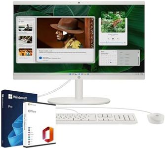 HP Newest 22 inch All-in-One Desktop PC | Windows 11 Pro | Microsoft Office Trial Included | 16GB RAM, 1TB SSD | Intel Celeron Processor | Mouse and Keyboard | FHD Display