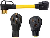 ONETAK NEMA 14-50P to 6-50R 240V 50 Amp 4 Prong Male Plug to 3 Prong Female Outlet Receptacle Generator Welder Dryer EV Charger Power Cord Adapter