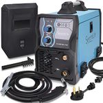 SereneLife Inverter MIG Welding Machine - Dual Voltage 110/220v, Gas Option, 130 Amp MIG Inverter Welder w/Adjustable Speed - Full Starter Kit: Welding Gun, Ground Wire, Brush, Mask