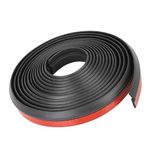 Partuto 1 Pc 4m Universal Car Z Shape Rubber Weatherstrip Seal - Rubber Black