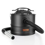 VEVOR Ash Vacuum Cleaner, 4 Gallon with 1200W Powerful Suction, Ash Vac Collector with 47.2 in Flexible Hose, for Fireplaces, Pellet Stoves, Wood Stove, Log Burner, Grills, Pizza Ovens, Fire Pits