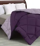 Cloth Fusion Reversible AC Comforter Double Bed King Size Quilt Blanket for Winter (200 GSM, Plum & Lilac)