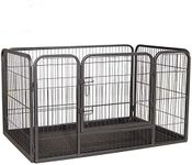 Doggy Style Heavy Duty Whelping Pen With Abs Tray Puppy Play Pen Puppies Cage Crate Cartes Cages Dog Training Playpen for Dogs and puppies (Sml)