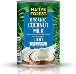 Native Forest Organic Light Coconut Milk - Lite Coconut Milk Canned, Organic Coconut Milk, Canned Coconut Milk Unsweetened - 13.5 Fl Oz (Pack of 12)