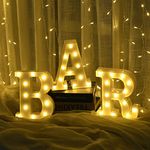 Rdutuok LED Marquee Letters Lights,Light Up BAR Sign,Letter Lamp Pub Bar Sign Light Battery Operated for Wedding Birthday Party Christmas