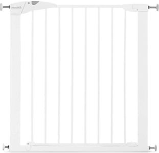 Munchkin Stair Gate, Maxi Secure Toddler & Baby Gate, Stair Gate Pressure Fit Baby or Dog Gate, Baby Safety Gate for Stairs & Doorways, Easy Install No-Screws Child Gate, 76-82cm, White