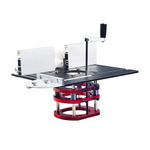Flylin 9.4 x 7.9in Router Lift with Top Plate, Aluminum Router Table Insert Plate and Router Lift Kit, Precision Router Lift System for Woodworking Slotting/Trimming/Chamfering