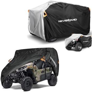 NEVERLAND ATV Cover Waterproof Heavy Duty XXXL& UTV Cover 4 Seater Heavy Duty Universal Outdoor Storage Cover 4 Wheeler Rain Cover All Weather for Polaris Sportsman Yamaha Honda Kawasaki