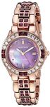 Armitron Women's 75/3689VMRG Amethyst Colored Swarovski Crystal Accented Rose Gold-Tone Watch