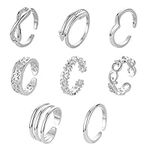 8pcs Toe Rings Open Barefoot Foot f