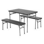 Coleman Pack-Away 4 Person Folding All-in-One Steel Table & Chair | Compact & Foldable Set for Camping, Picnic, Garden, Outdoor & Indoor Use