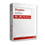 Staples Cardstock Paper, 8.5-Inch x 11-Inch Paper Size, Matte White, 110 lbs. (250 Pack)