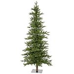 Vickerman 6' Tall Shawnee Fir Artificial Christmas Tree, Unlit - Faux Christmas Tree - Natural Wood Trunks - Seasonal Indoor Home Decor - Metal Tree Stand Included