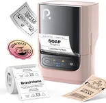 POLONO PM220S Label Maker Machine with Tape, 2 Inch Bluethooth Portable Thermal Label Printer for Small Business, Office, Home, Address, Logo Label, Sticker Printer for Phone/Tablet/PC, Pink