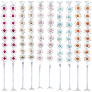 Moly Story Decorative Daisy Flower Bra Straps,Floral Dress straps 5 Pairs/Pack Pink Gold Red Blue Orange