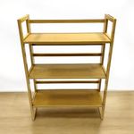 BE Furniture 3 Tier Stacking Wooden Folding Bookshelf, Book Case, Book Shelf, Book Shelves bookshelves