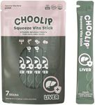 Choolip Squeeze Vita Stick Lickable Treats for Dogs & Cats. 7 Liver Support Sticks with Essential multivitamins. Soft and Tasty Paste for All Life Stages, Supporting Liver Health