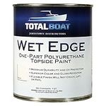 TotalBoat - 365399 Wet Edge Marine Topside Paint for Boats, Fiberglass, and Wood (White, Quart)