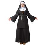 GRACEART The Nun Religious Outfit Movie Classic Halloween Gown Fancy Dress Costume for Adults (M)