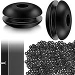 Frienda 600 Pcs 1/8" 5/32" Black Level Wheel Protector Sleeve Cable Railing Rubber Grommet Cable Railing Tools Rubber Cable Railing Kit for Protective Outdoor Indoor Level Metal Cable Posts