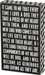 Primitives by Kathy 22228 Paw Print Trimmed Box Sign, 6-Inch by 10-Inch, Loving Dog