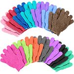 Duufin 14 pairs Exfoliating Gloves Body Scrubber Shower Bath Scrub Gloves Bath Mitt Scrubbing Glove for Shower, Spa, Massage and Body Scrubs, Dead Skin Cell Remover