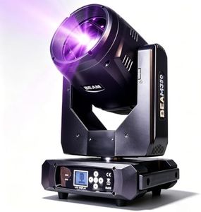 SHEHDS 350W 17R Moving Head Beam Light, Stage Spotlight with 13 Gobos & 14 Colors, Frost/Rainbow Effect, 8 Prism & 8+16+24 Triple Prism, DMX512 DJ Light for Party, KTV, Bar