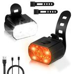 SUNJULY Bike Lights,Super Bright Bike Lights Front And Back Rechargeable,Ipx6 Waterproof Bicycle Light Set With 6 Lighting Modes For Night Riding Camping Backpack