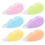 Siumir Mini Correction Tape 6 PCS Correction Mouse Back to School Macaron Correction Tape Roller School and Office Supplies