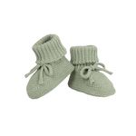 Hadetoto Baby Booties Newborn First Walkers Cozy Shoes Warm Knit Soft Booties for Toddler Infant Boy Girl, Green, 3-6 Months Infant