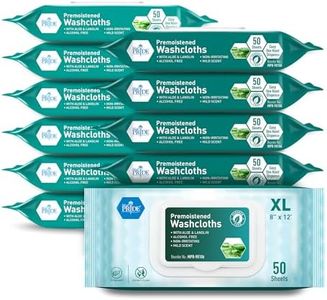 MED PRIDE Disposable XL Premoistened Washcloths 600-count, 8" x 12" for Adults| Silky Soft Wet Wipes W/Aloe & Lanolin Mild Scent| Ideal for Skincare/Personal Cleansing, Makeup Removing, Travel & More