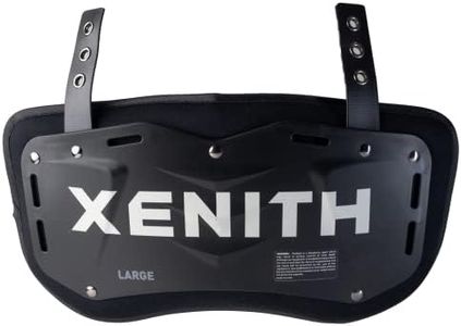 Xenith Velocity Football Back Plate- Lower Backplate for Shoulder Pads- Durable Adjustable Straps and High Impact Padding- Velocity Black, Large, Varsity