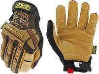 Mechanix Wear: M-Pact Leather Work Gloves - Absorbs Vibrations, Impact Protection, Abrasion Resistant (Medium, Brown/Black)