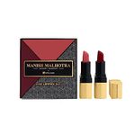 MyGlamm Manish Malhotra Hi Shine Mini Lipstick Set - Fiesta - 1.5g (Set of 2) | Blackberry & Flesh Pink Shade Lipsticks Combo | Long Lasting Lustrous Cream Finish