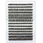 Bransfy False Eyelashes Clusters 280pcs DIY Eyelash Extension D Curl Long Individual Lashes Mixed Faux Mink Lash Clusters Extensions(40D+50D-0.07D 9-16mm)