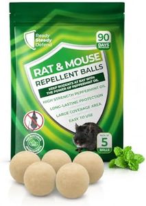 Rat & Mouse Repellent Balls - 5 Pack | Peppermint Oil Mice Repellent | Effective Rat Repellent Indoor Rodent Control | Easy to Use Mouse Deterrent | Powerful Pest Control Solution for Home