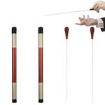 2Sets Music Conductor Batons with Dulcimer Cylinders, Orchestra Baton Conducting Baton Orchestra Conductor Baton for Orchestra Concert Theater Band