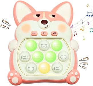 SORFURBOW Upgraded Quick Push Game Popping Fidget Toys for Kids, Funny Toys with LED Screen for Children 3-12 for Boys and Girls Bubble Stress,Handheld Puzzle Game Sensory Toys(Corgi)