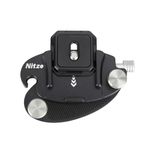 Nitze Camera Clip, Aluminum Capture Clip, Camera Backpack Mount with Anti-Off Lock and 4-Side Mountable Arca Quick Release Plate for DSLR/Mirroless Camera, Action Camera - N58A