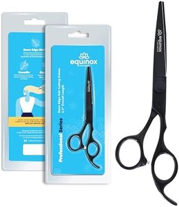 Equinox Professional Razor Edge Hair Cutting Scissors 6.5" Barber Shears (Matte Black)