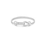 Swarovski Dextera bracelet, Pavé, Mixed links, White, Rhodium Finished