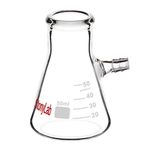 StonyLab Glass 50ml Heavy Wall Borosilicate Glass Filtering Flask, Bolt Neck with Tubulation, 50ml