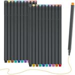 MyLifeUNIT Colored Pens, 20 Pieces 0.4 mm Fine Liner Pens Set for Writing, Sketching, Drawing and Journaling, 10 Assorted Colors