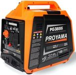 PROYAMA 3800W Portable Inverter Generator, CO Sensor, Digital Interface, RV - Ready, ECO - Mode Feature, Parallel Capable, Low Oil Shutoff, Super Quiet and Lightweight with Weatherproof Cover