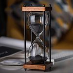 Brogtorl 15 30 Minutes Wooden Large Hourglass Timer,black Sandglass Decoration,dining Room Living Room Closet Office Desk Bedroom Sand Clock Timer Creative Gift.