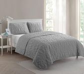 VCNY Home SHO-3QT-KING-IN-GV Shore 3 Piece Quilt Set, King, Grey