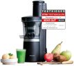 Panasonic Slow Juicer MJ-L700KXE, elektrische Fruchtpresse, Entsaften von ganzen Früchten und Gemüse, 75-mm Öffnung, schlankes Design, sicher und praktisch, Schwarz, Mattschwarz