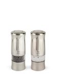 Peugeot - Zeli Electric Salt & Pepper Mill Set - Adjustable Grinders - Battery Powered - LED Light, Plastic with Brushed Metal Finish, 14 cm