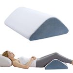 VMFKPNR 8" Knee Wedge Pillow for Back Sleeping Leg Pillow, Leg Elevation for Legs Post Surgery, Triangle Pillow for Knee Support, Hip Back Pain Relief